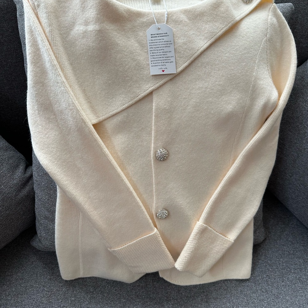 Elegant Cream Women's Sweater